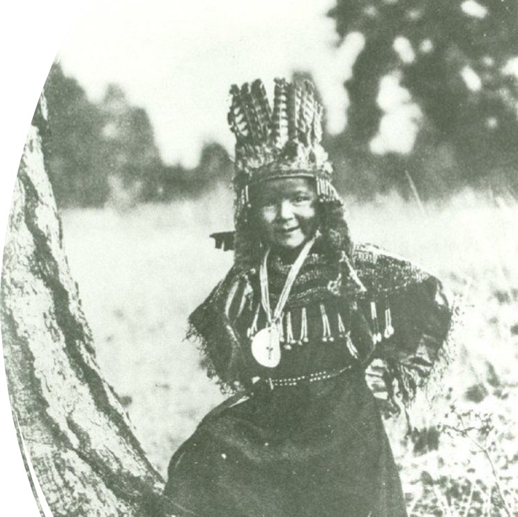 Young Indigenous child in traditional clothes